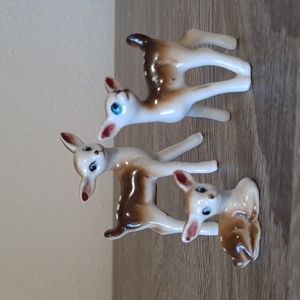 Vintage bone china miniature deer collection